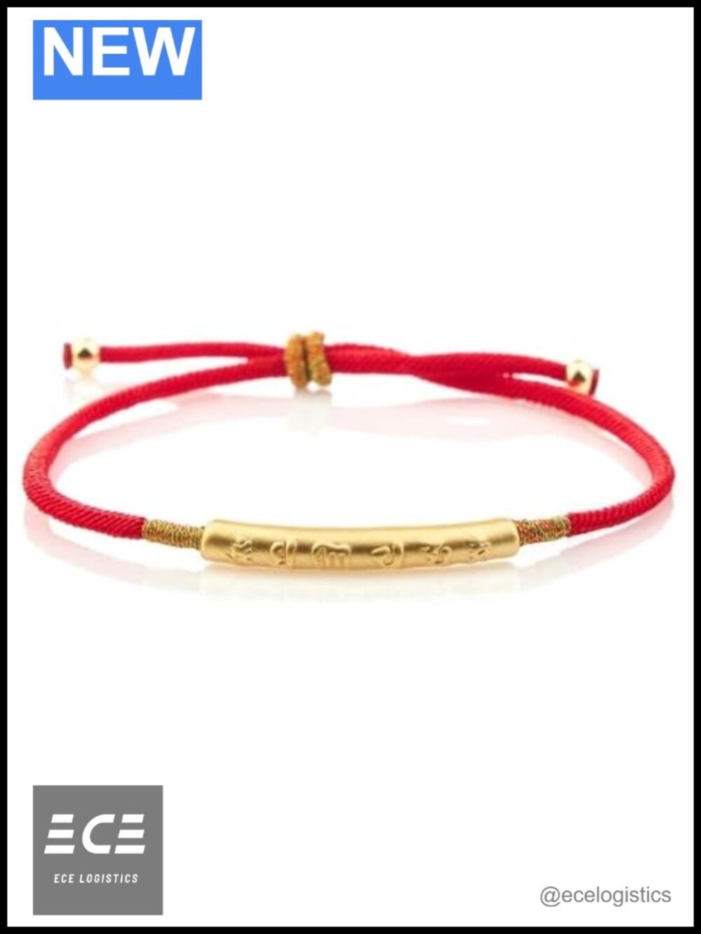 Handcrafted Tibetan Red String Bracelet Adjustable Protection Lucky Charm